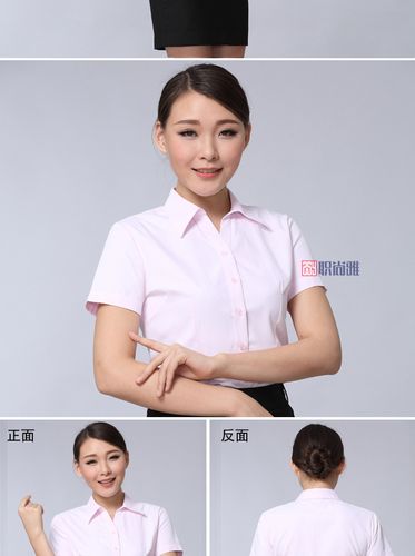 工厂批发零售夏季女士短袖衬衫公司酒店办公室工作服女式销售衬衫
